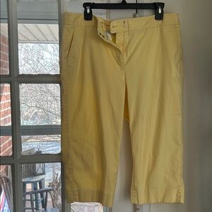 Talbot’s Sunny Yellow “Pedal Pushers” Cropped Pants
